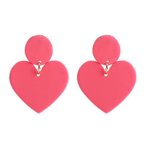 Handgemachte weiche Keramik-Ohrringe Valentinstag Rote Herz-Ohrringe Süße Ohrringe Ohrringe Hundepfote