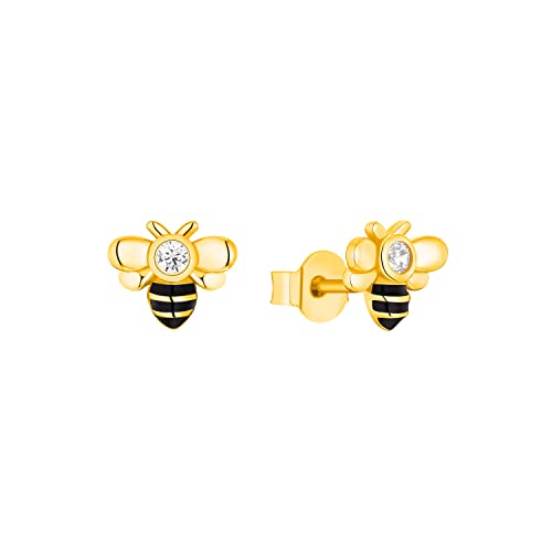 Prinzessin Lillifee Kinder-Ohrringe für Mädchen Biene Silber vergoldet 2035990
