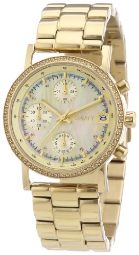 DKNY Damen-Armbanduhr Chronograph Quarz Edelstahl beschichtet NY8340