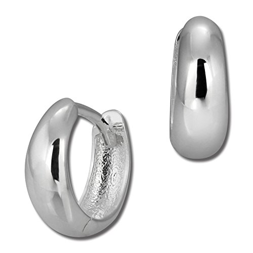 SilberDream Ohrringe 12mm Damen-Schmuck 925er Silber Creolen oval SDO390S Silber Creole