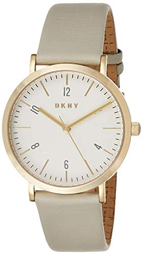 DKNY Damen og Quarz Uhr mit Leder Armband NY2507