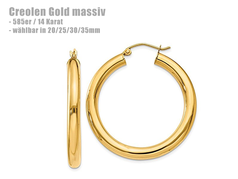 Creolen 585 Gold massiv